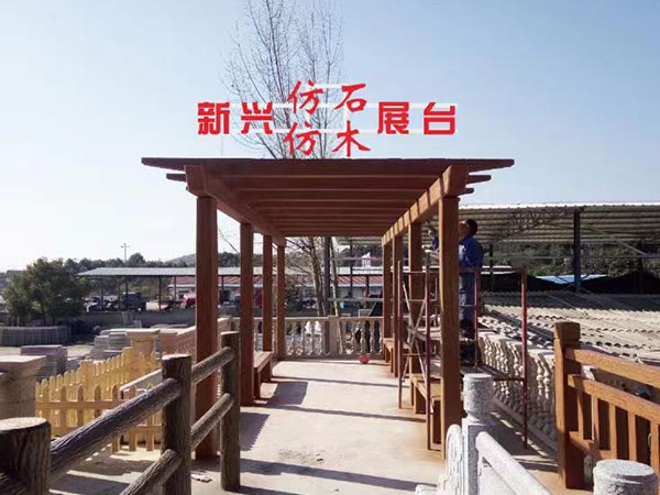 仿木長(zhǎng)廊施工案例