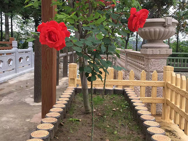 仿木樹樁石施工案例